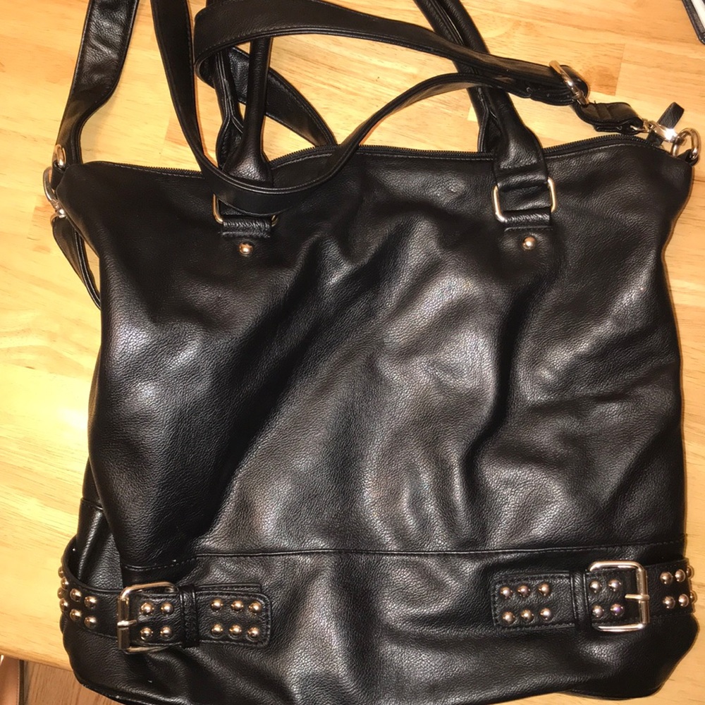 Black Leather Forever 21 Bag, Great Condition!